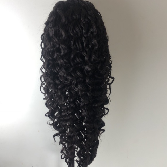 - 22” AME HUMAN BLEND Brown Curly LaceFront *NEW*